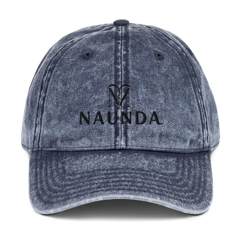 Naunda Complete Vintage Cotton Twill Cap (Black) - Kima Kreates