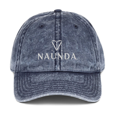 Naunda Complete Vintage Cotton Twill Cap (White) - Kima Kreates