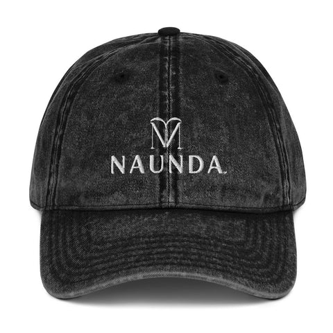 Naunda Complete Vintage Cotton Twill Cap (White) - Kima Kreates