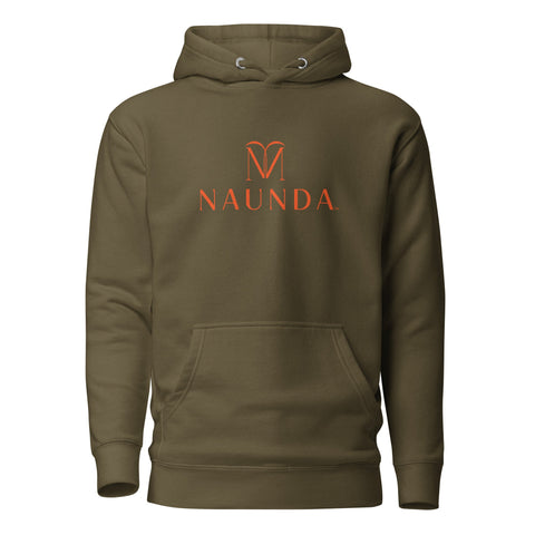 Naunda Complete with Orange Logo Premium Unisex Hoodie - Kima Kreates