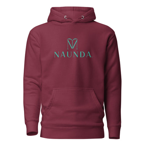 Naunda Complete with Turquoise Logo Premium Unisex Hoodie - Kima Kreates