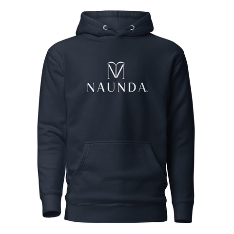Naunda Complete with White Logo Premium Unisex Hoodie - Kima Kreates