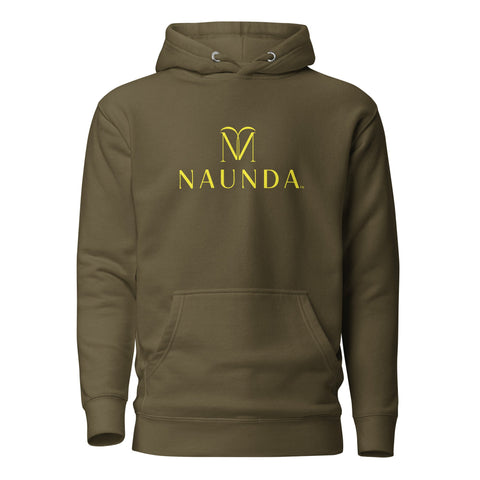 Naunda Complete with Yellow Logo Premium Unisex Hoodie - Kima Kreates