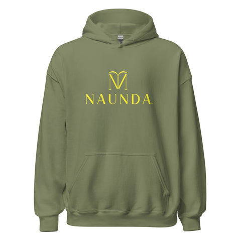 Naunda Complete with Yellow Logo Unisex Hoodie - Kima Kreates