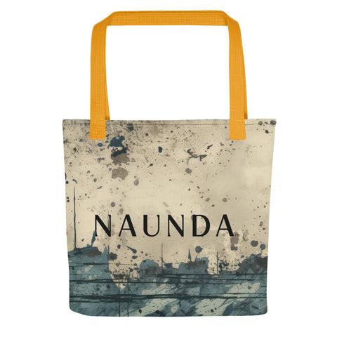 Naunda Word Aged Paper Tote Bag - Kima Kreates