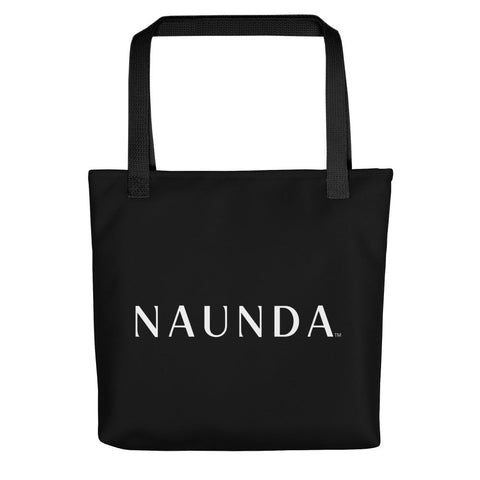 Naunda Word Black Tote Bag - Kima Kreates