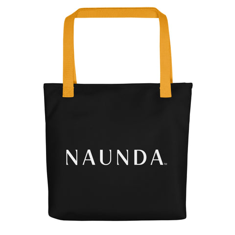 Naunda Word Black Tote Bag - Kima Kreates
