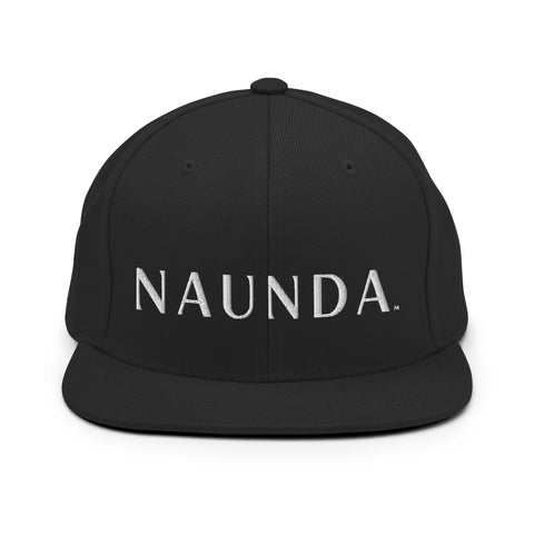 Naunda Word Classic Snapback Hat (White) - Kima Kreates