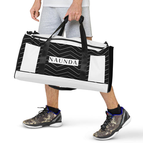 Naunda Word Designer Black Duffle Bag - Kima Kreates