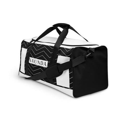 Naunda Word Designer Black Duffle Bag - Kima Kreates