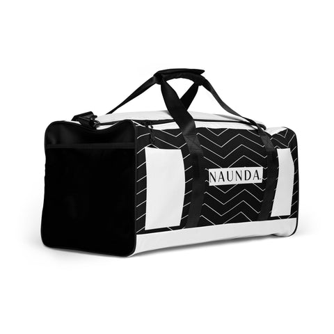 Naunda Word Designer Black Duffle Bag - Kima Kreates