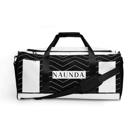 Naunda Word Designer Black Duffle Bag - Kima Kreates