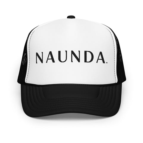 Naunda Word Foam Trucker Hat (Black) - Kima Kreates