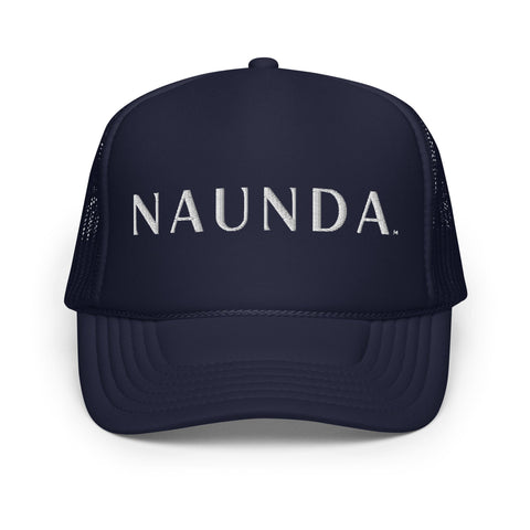 Naunda Word Foam Trucker Hat (White) - Kima Kreates