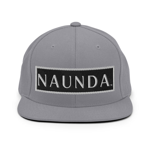 Naunda Word Patch Classic Snapback Hat (White) - Kima Kreates