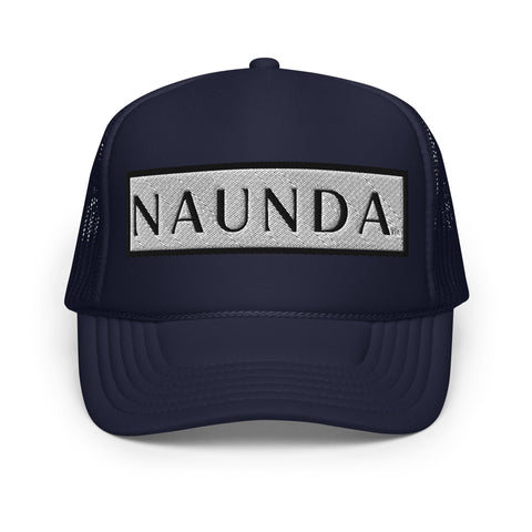 Naunda Word Patch Foam Trucker Hat (Black) - Kima Kreates