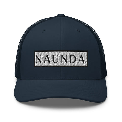 Naunda Word Patch Retro Trucker Cap (Black) - Kima Kreates