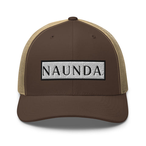 Naunda Word Patch Retro Trucker Cap (Black) - Kima Kreates