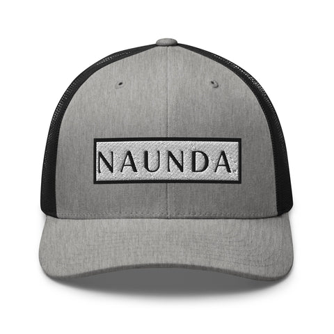 Naunda Word Patch Retro Trucker Cap (Black) - Kima Kreates