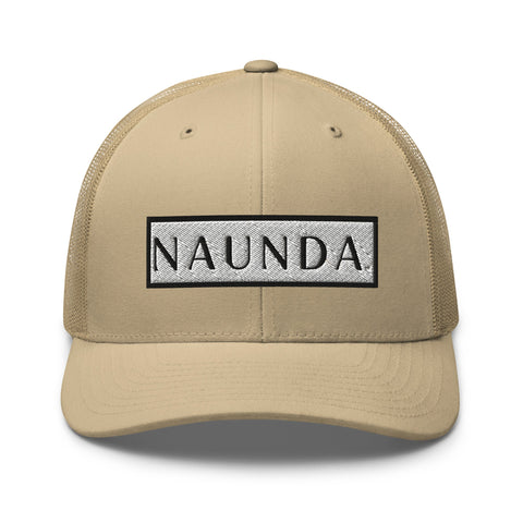 Naunda Word Patch Retro Trucker Cap (Black) - Kima Kreates