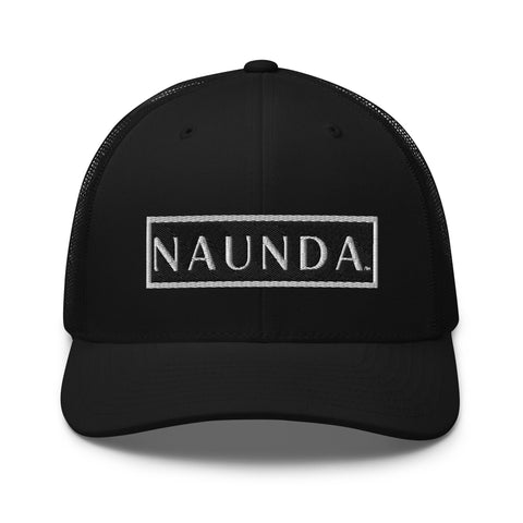 Naunda Word Patch Retro Trucker Cap (White) - Kima Kreates