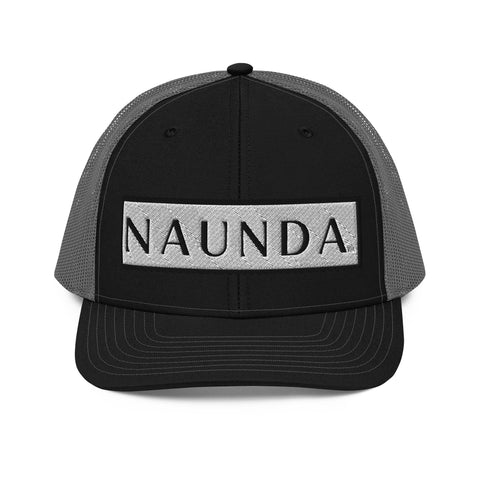 Naunda Word Patch Snapback Trucker Cap (Black) - Kima Kreates