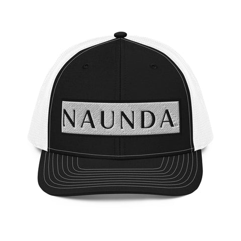 Naunda Word Patch Snapback Trucker Cap (Black) - Kima Kreates