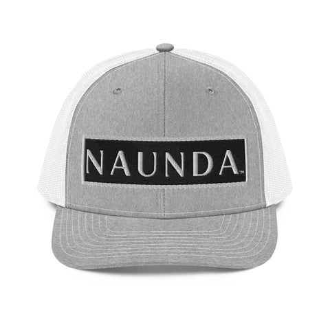 Naunda Word Patch Snapback Trucker Cap (White) - Kima Kreates