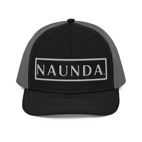 Naunda Word Patch Snapback Trucker Cap (White) - Kima Kreates