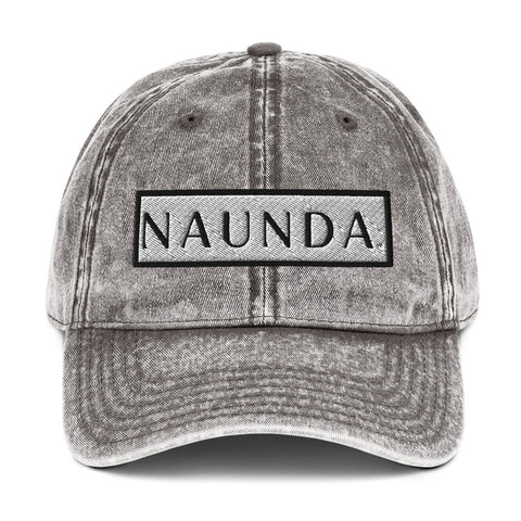 Naunda Word Patch Vintage Cotton Twill Cap (Black) - Kima Kreates