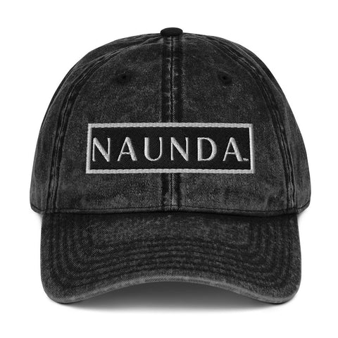 Naunda Word Patch Vintage Cotton Twill Cap (White) - Kima Kreates