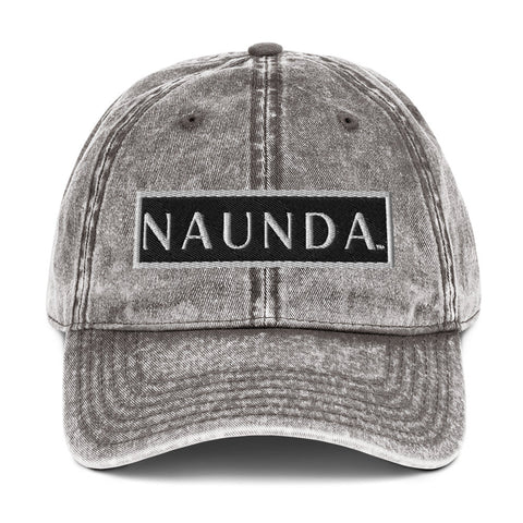 Naunda Word Patch Vintage Cotton Twill Cap (White) - Kima Kreates