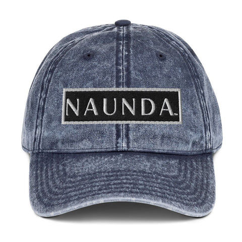 Naunda Word Patch Vintage Cotton Twill Cap (White) - Kima Kreates