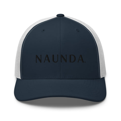 Naunda Word Retro Trucker Cap (Black) - Kima Kreates