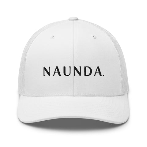 Naunda Word Retro Trucker Cap (Black) - Kima Kreates