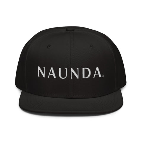 Naunda Word Snapback Hat (White) - Kima Kreates