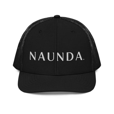 Naunda Word Snapback Trucker Cap (WHITE) - Kima Kreates