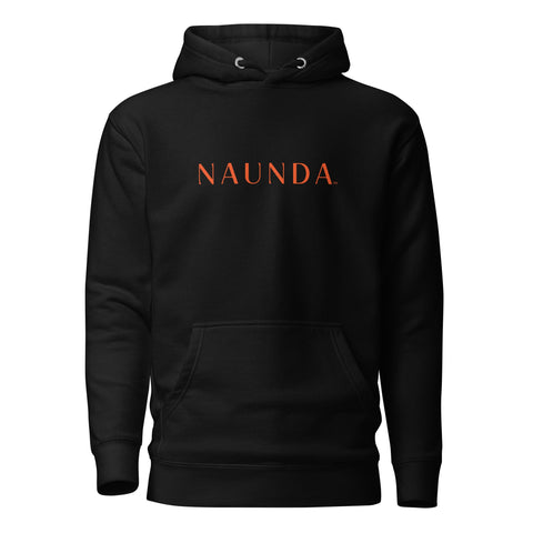 Naunda Word with Orange Logo Premium Unisex Hoodie - Kima Kreates