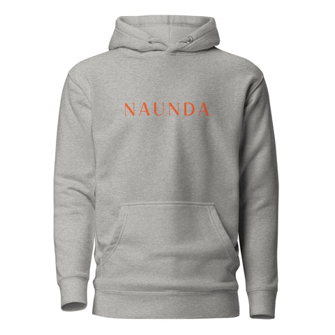 Naunda Word with Orange Logo Premium Unisex Hoodie - Kima Kreates