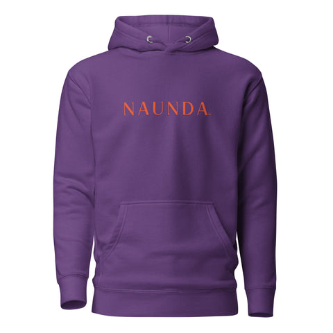 Naunda Word with Orange Logo Premium Unisex Hoodie - Kima Kreates