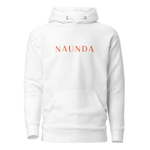 Naunda Word with Orange Logo Premium Unisex Hoodie - Kima Kreates