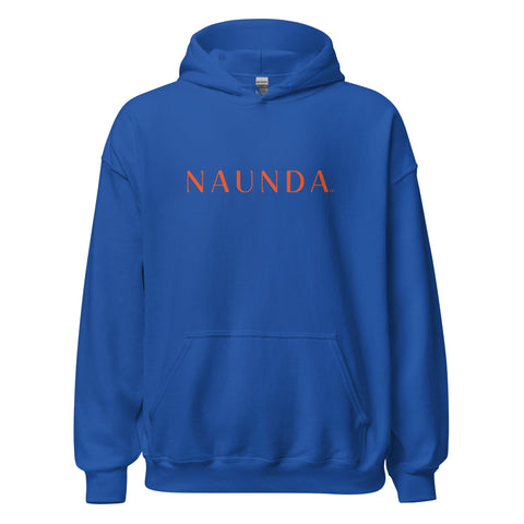 Naunda Word with Orange Logo Unisex Hoodie - Kima Kreates