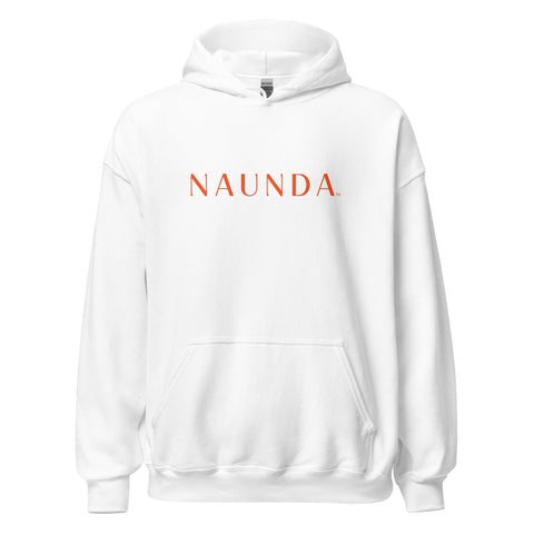 Naunda Word with Orange Logo Unisex Hoodie - Kima Kreates