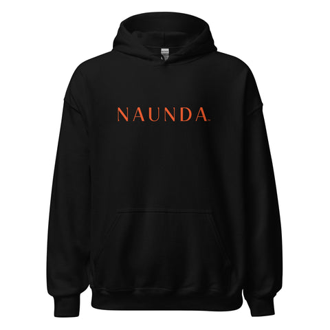 Naunda Word with Orange Logo Unisex Hoodie - Kima Kreates