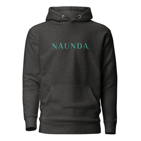 Naunda Word with Turquoise Logo Premium Unisex Hoodie - Kima Kreates