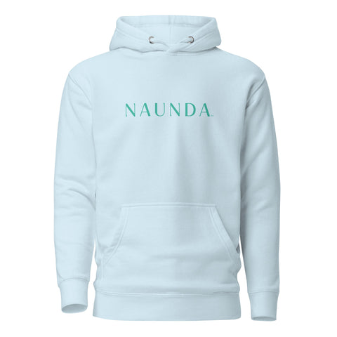 Naunda Word with Turquoise Logo Premium Unisex Hoodie - Kima Kreates