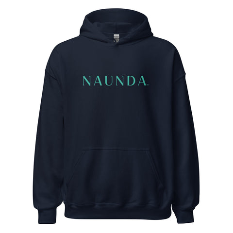 Naunda Word with Turquoise Logo Unisex Hoodie - Kima Kreates