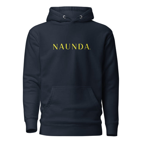 Naunda Word with Yellow Logo Premium Unisex Hoodie - Kima Kreates