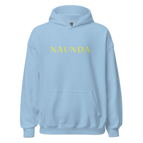 Naunda Word with Yellow Logo Unisex Hoodie - Kima Kreates