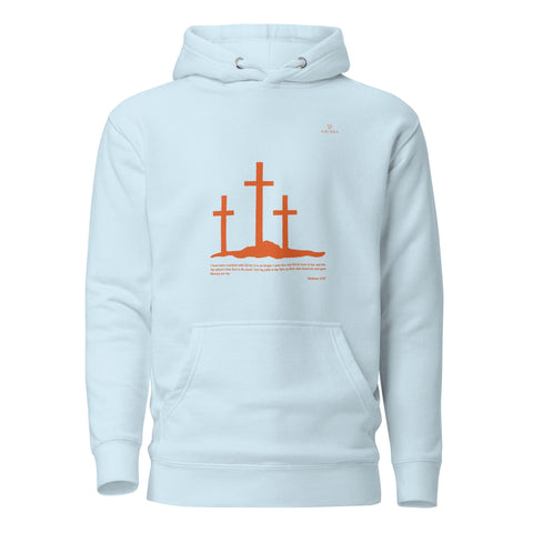 SCRIPTURE with Orange Logo Premium Unisex Hoodie - Kima Kreates